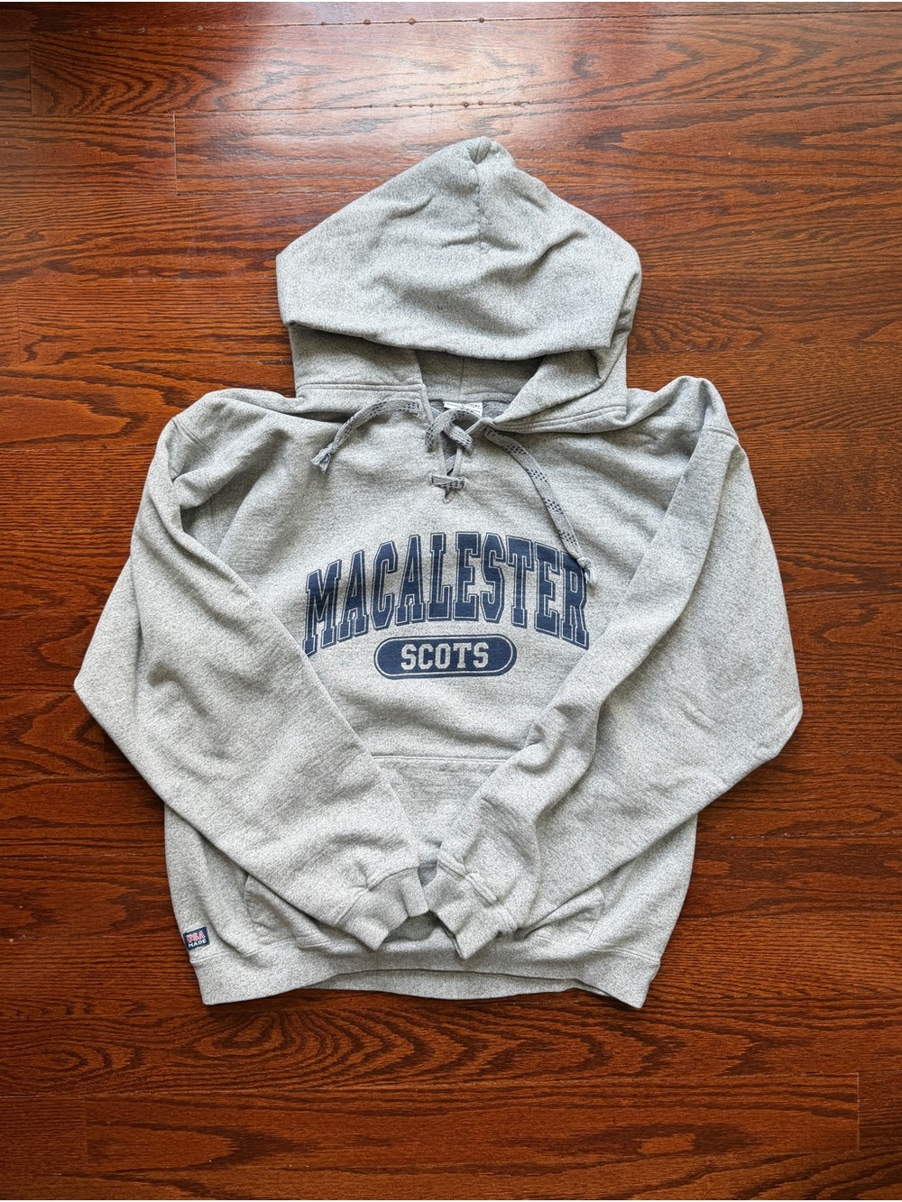 Vintage Macalester College Scots Gray Lace Up Hoodie
